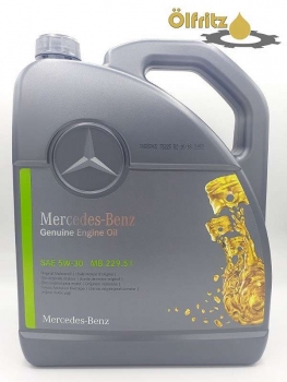 Original Mercedes Benz MB 229.51 5W-30 Motoröl 5l